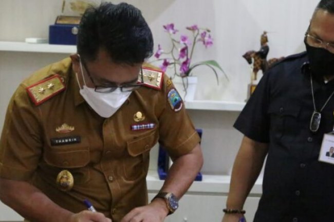 KORPRI Lampung Selatan Bersama Bank Bukopin KCU Lampung Teken MoU Tentang Penempatan Dan Pengelolaan Dana Iuran