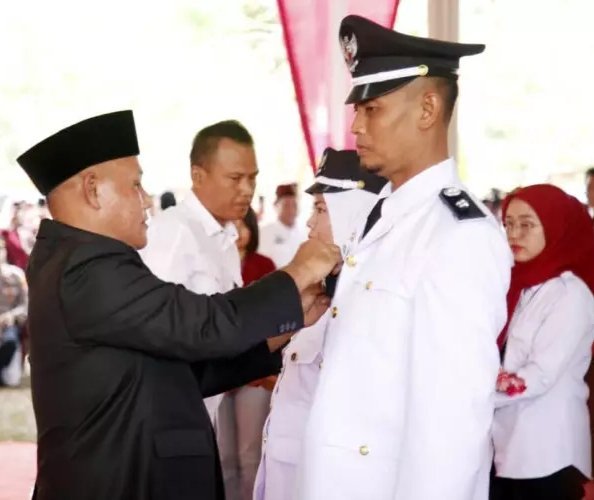 Bupati Lampung Selatan Lantik Kepala Desa Sinar Rezeki dan Purwotani Terpilih