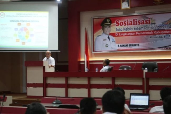 Dinas Kominfo Lampung Selatan Gelar Sosialisasi Tata Kelola SPBE