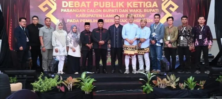 KPU Lampung Selatan Gelar Debat Publik Ketiga Calon Bupati dan Wakil Bupati Lampung Selatan Pilkada 2024