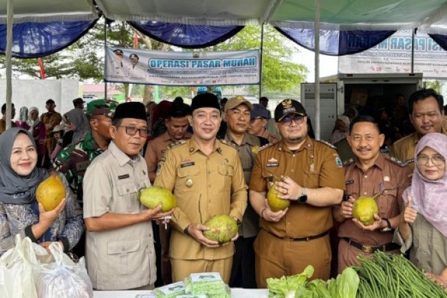 Anggota DPRD Lampung Selatan Dapil 6 Dwi Riyanto Hadiri Pasar Murah di Merbau Mataram