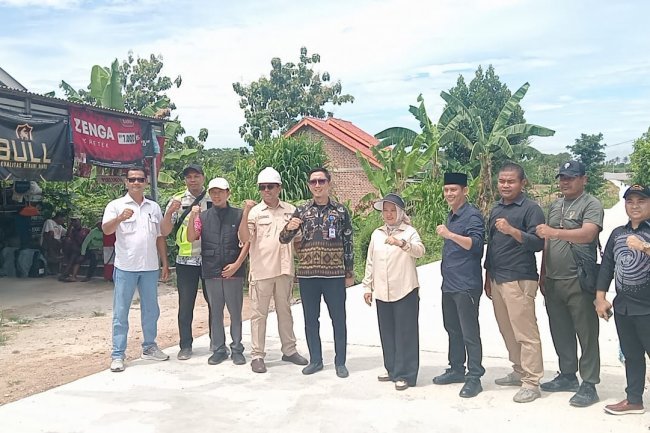 Ketua DPRD Lampung Selatan Tinjau Hasil Pekerjaan Infrastruktur Jalan di Kecamatan Natar