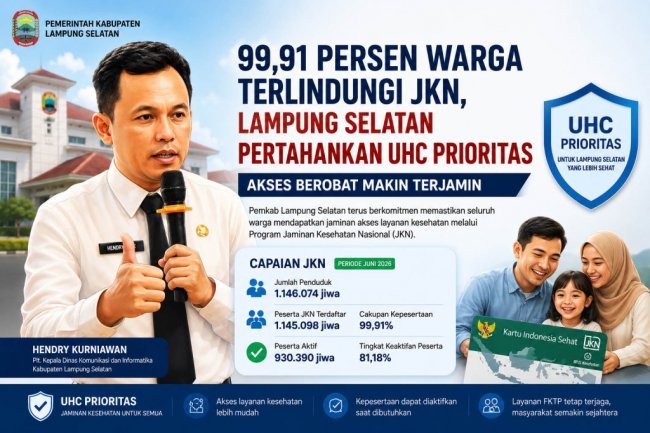 Akses Berobat Kian Terjamin, 99,91 Persen Warga Lampung Selatan Terlindungi JKN