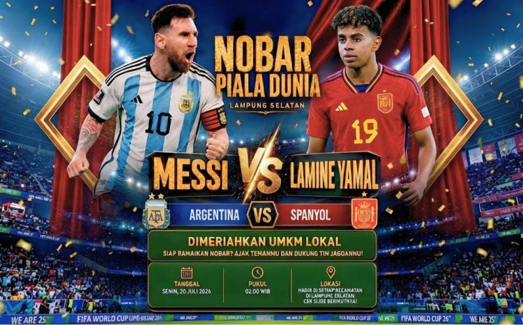 Gelar Nobar Final Piala Dunia di 17 Kecamatan, Pemkab Lampung Selatan Ubah Kemeriahan Jadi Berkah bagi UMKM Lokal
